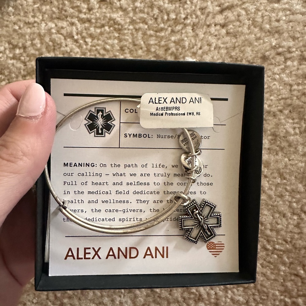 Alex and Ani Silver Medical Symbol Bracelet